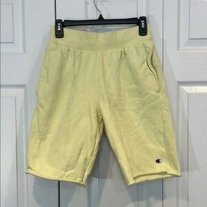 Champion Soft Yellow Reverse Weave Shorts